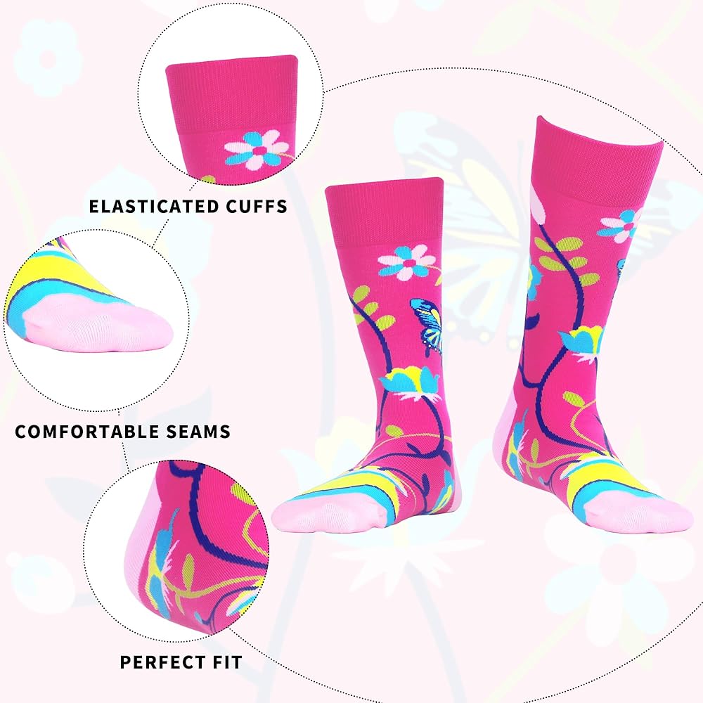 6 Paia Di Calze A Coste Medie Da Donna Con Volant Multicolore - Foto 7