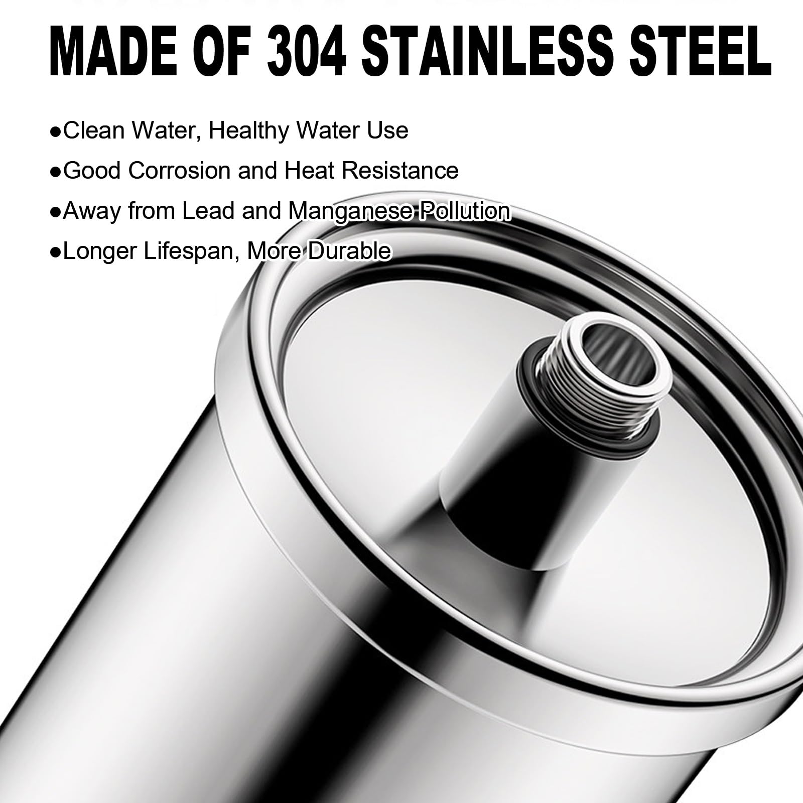 Vaso Espansione da 2 Litri, in Acciaio Inox 304, Serbatoio a Pressione, per Tutti I Tipi di Pompe di Sovralimentazione Autoadescanti Completamente Automatiche