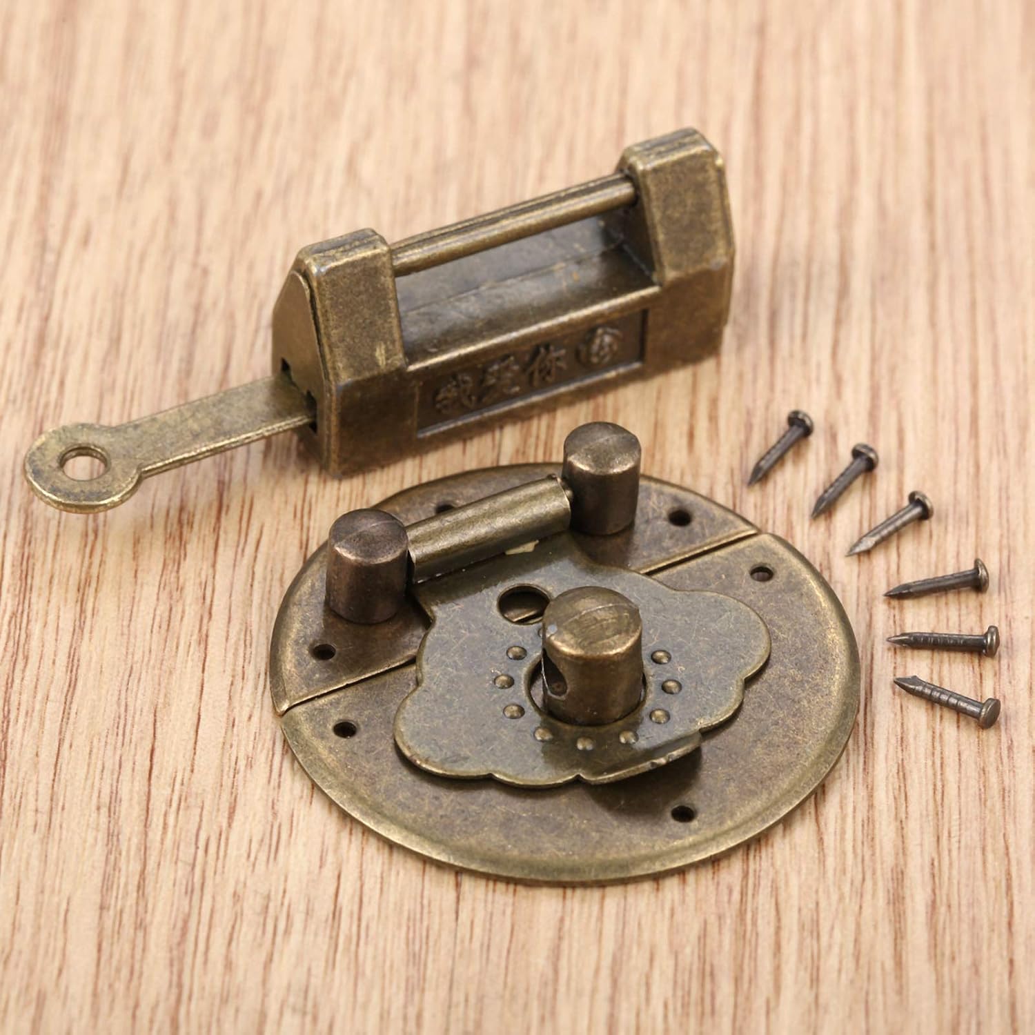 Yetaha Vintage Padlock & Lock Latch Hasp for Little Boxes Cases ...