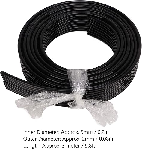 Miniatura 2 de Tubo de tinta de 8 líneas Tubo de tinta flexible de reemplazo de 9.8 ft OD 0.197 in ID 0.118 in UV manguera de tinta para impresora (negro)