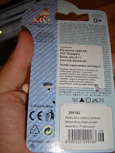 Miniatura 5 de Mouse 8cm marioneta de dedoamigo de Krtek el topoES UN suave y bonito regaloMaus fingerpuppemyska prstovy manasekegerke ujjbabA legkisebb
