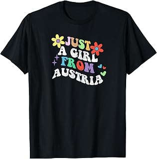 Retro Groovy Just A Girl From Austria Mother's Day 2023 T-Shirt