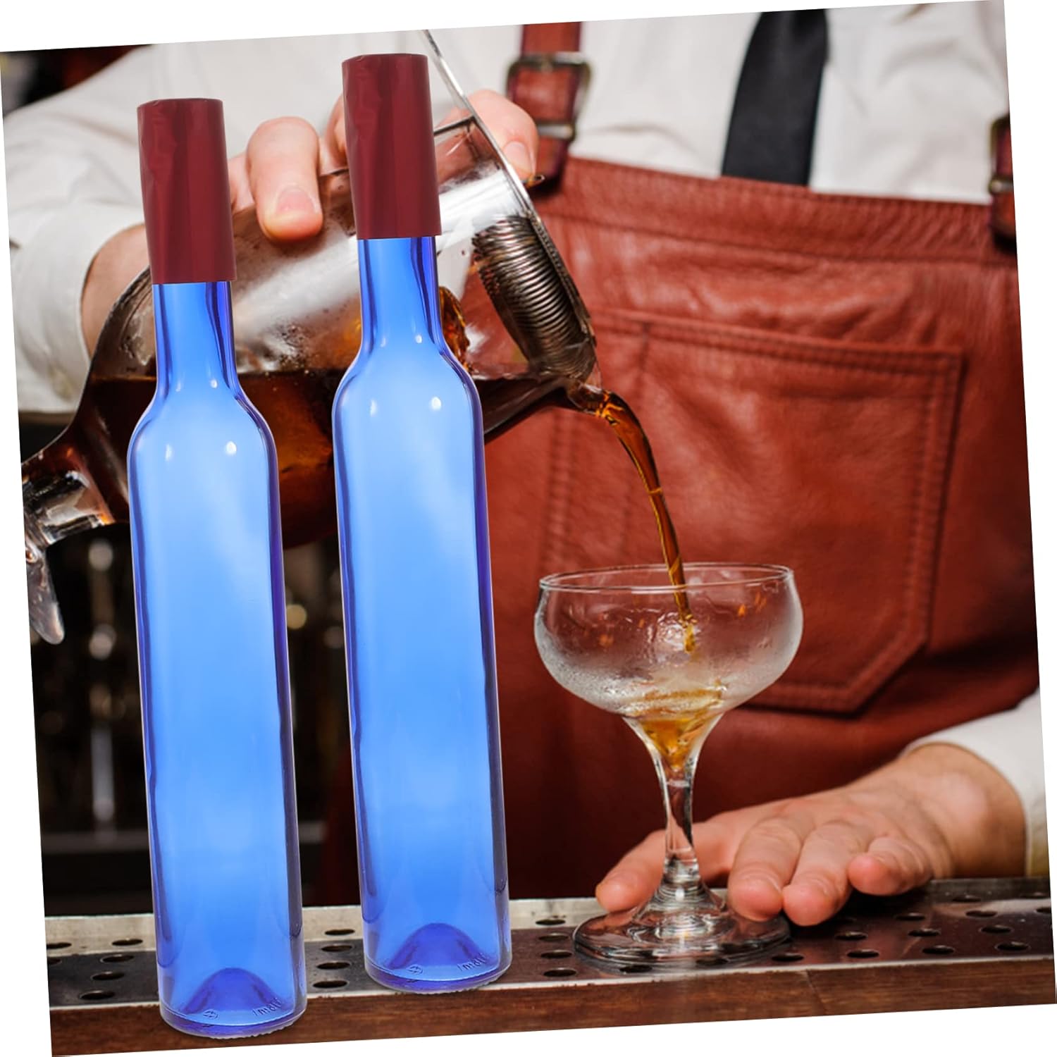 PRETYZOOM 2pcs Empty Wine Bottles Glass Bottles Diy Crafts Home Decor Liquor Storage Flower Vase Wine