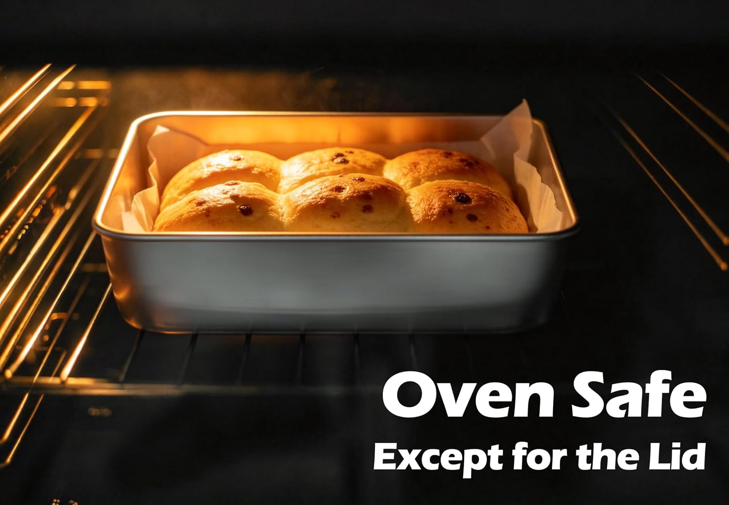 Leonyo Stainless Steel 9x9 Baking Pan with Lids, 2 Set 9IN x 9IN Metal Square Cake Pans with Lids, Commercial Brownie Pans Baking Dish for Lemon Bars, Dishwasher Safe(Except for Plastic Lids)