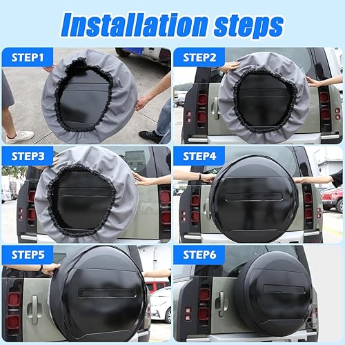 Miniatura 7 de 7 Estilos Funda Protectora para Llanta de Repuesto Trasera del Coche para Land Rover Defender 90 110 130 2020-2026 Accesorios Exteriores del Coche