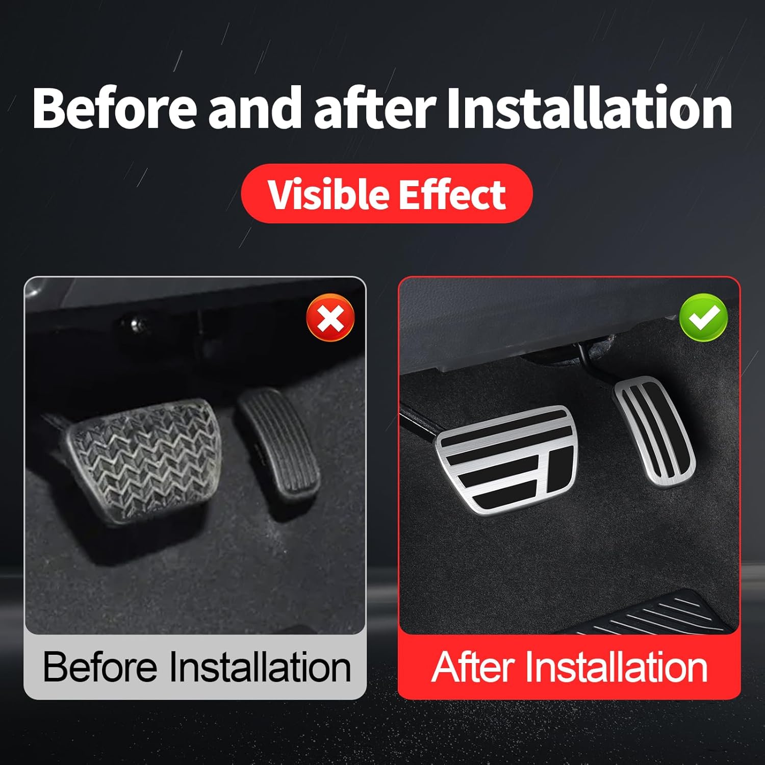 Aluminum Alloy Pedal Cover is Suitable for 2024 2025 2026 Toyota Land Cruiser 250 1958 Prado LC250 J250 Accelerator Brake Pedal Cover Internal Modification Parts (GR Style)