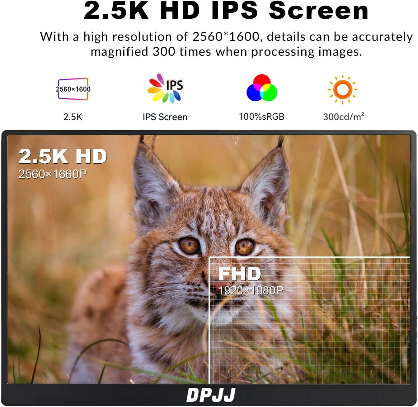 16" 2K 120Hz Portable Gaming Monitor, 2560x1600 QHD 400 Nits IPS Screen with Smart Cover, VESA Mountable, HDR FreeSync Eye Care External Display for Laptop PC Mac Phone PS5 Xbox - Image 4