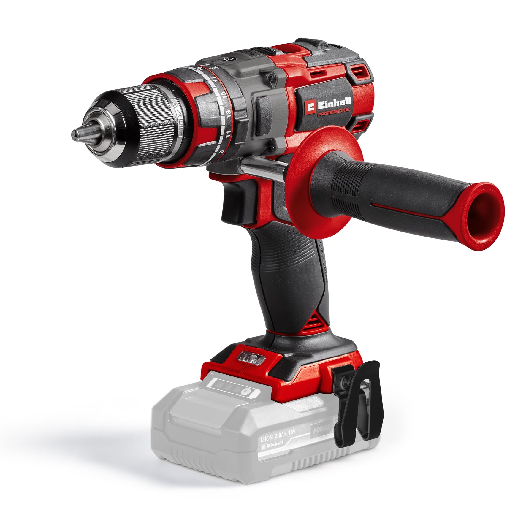 Einhell Taladro percutor con batería TP-CD 18/80 Li-i BL-Solo Professional Power X-Change (18 V, sin escobillas, 80 Nm, func. de perfor. por percusión, portabrocas de 13 mm, 2 velocid., sin batería)
