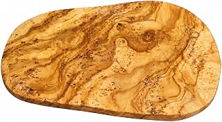 Brett aus Olivenholz, Olivenholzbrett Schneidebrett, Holzbrett, Frühstücksbrett, Steakbrett, Naturschnitt (23 cm *13 cm +- 2 cm)