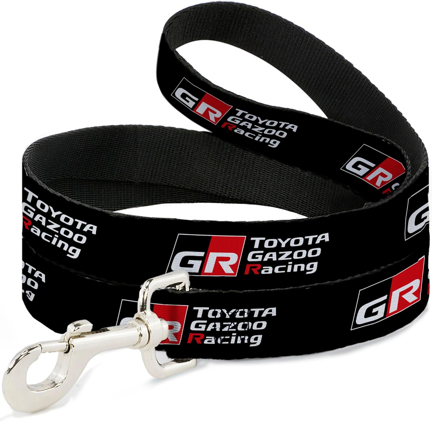 Toyota Pet Leash, Dog Leash, Toyota Gazoo Racing GR North America Logo Black White Red, 6 Feet Long 1.5 Inch Wide