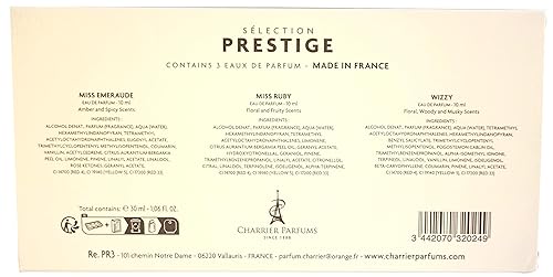 Miniatura 4 de Charrier Parfums 3 Eaux de Parfum Prestige Selection - Caja de regalo (1.0 fl oz), fabricada en Provenza, Francia