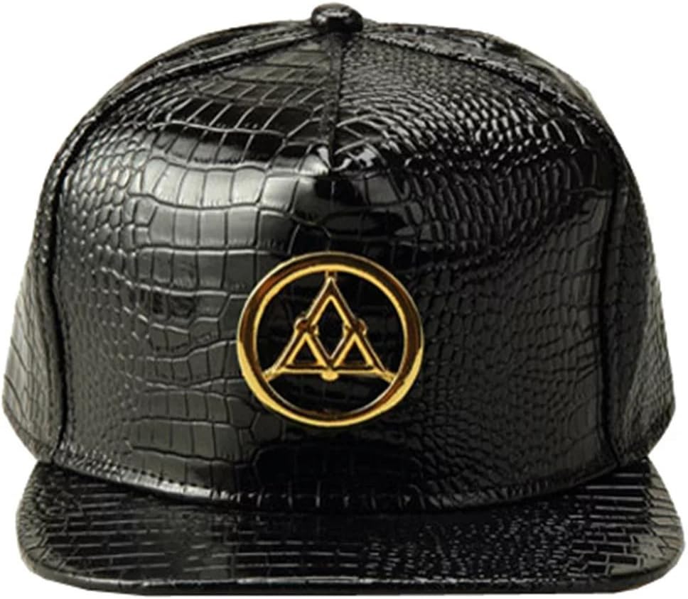 Cameinic Snapback Alligator PU Leather Diamond Baseball Cap Hat Colors Black