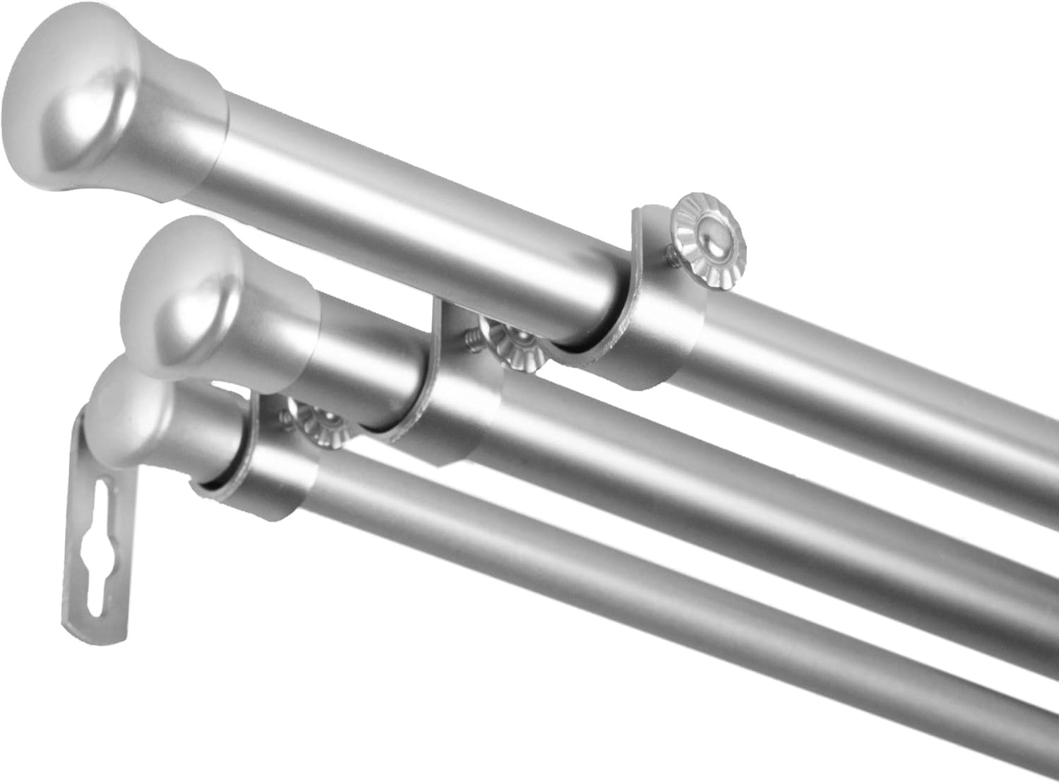 13/16" Triple Curtain Rod 48-84 inch - Satin Nickel