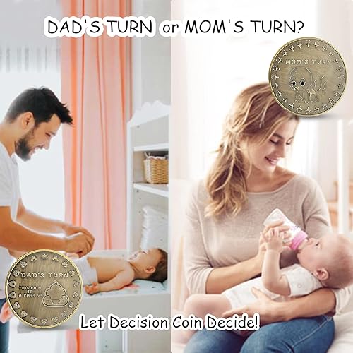 Miniatura 6 de Nueva moneda de decisión para padres para mamá, papá, bebé, regalos de embarazo para primera vez, mamá, papá, regalos para padres nuevos, regalos