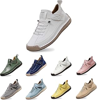 Schuhe Damen - Sneakers, Komfortable & Schmerzfreie Orthopädische Sneakers, Bequeme Stützende Lederschuhe, Wasserdichter Barfuss Schuhe
