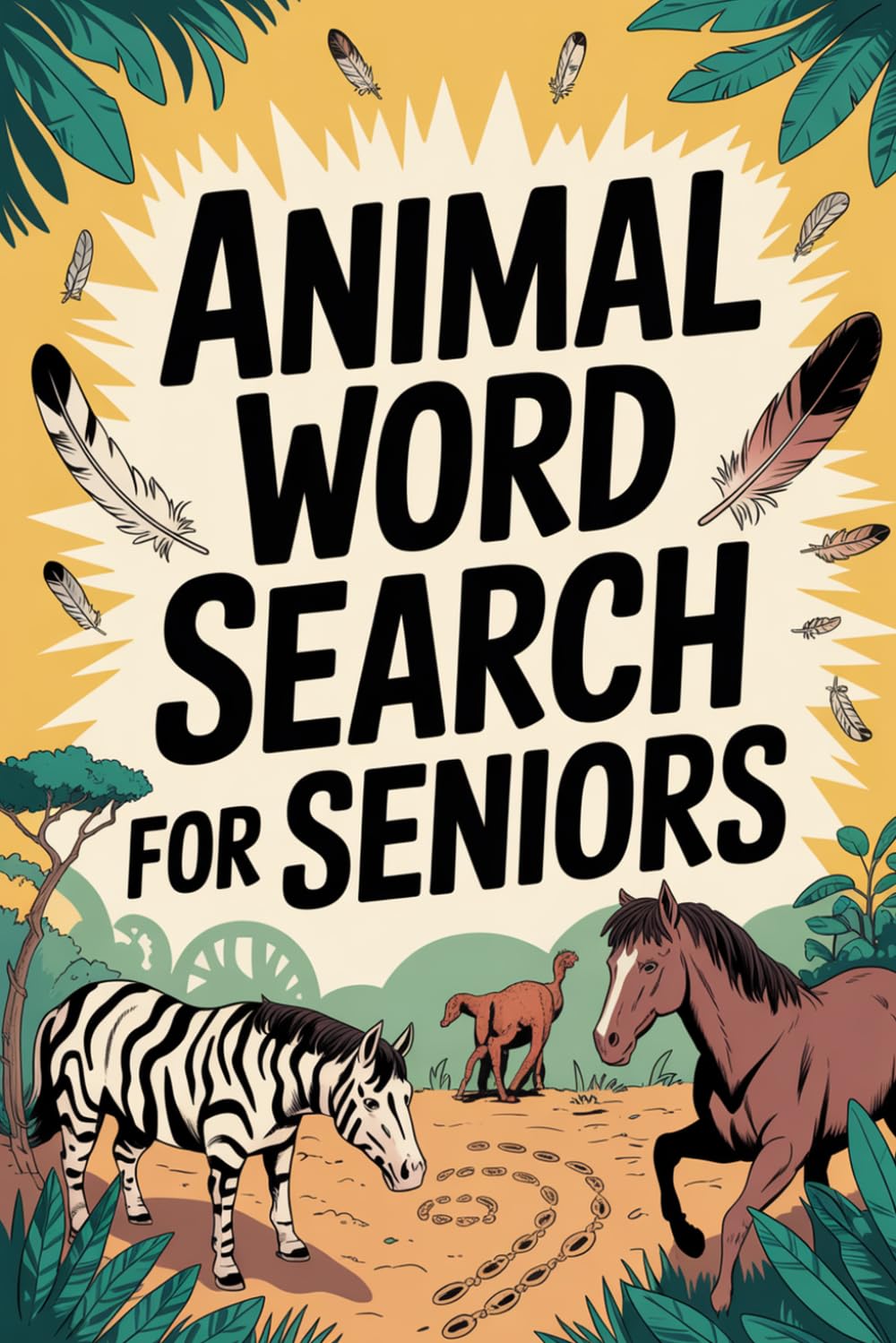 Animal Word Search for Seniors: Bedtime-Friendly Puzzle Activity Workbook for Older Adults