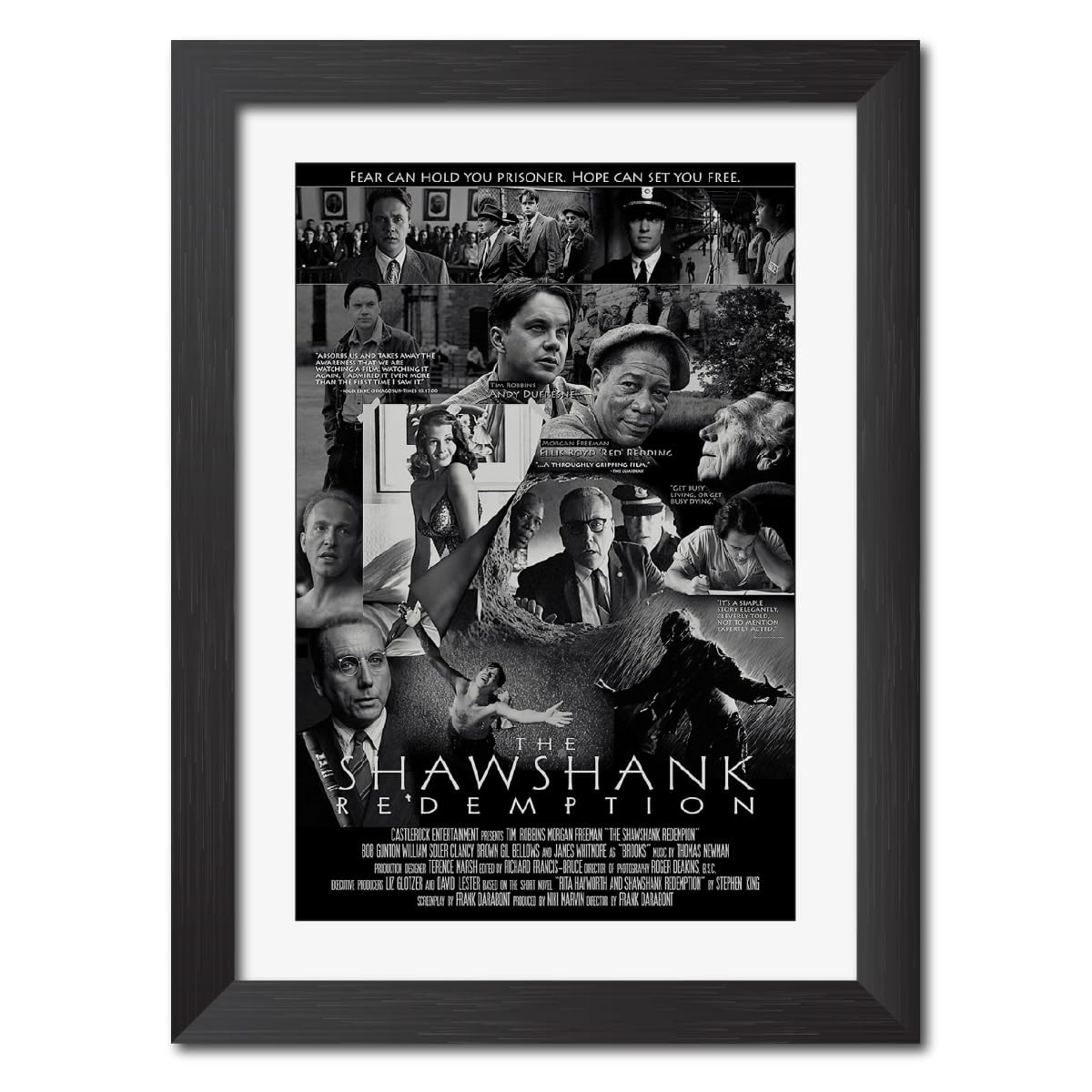 inspire TA The Shawshank Redemption Painting By Frank Darabont Film Hollywood Movie Posters Collection Framed Posters Painting (12 X 9) Inches