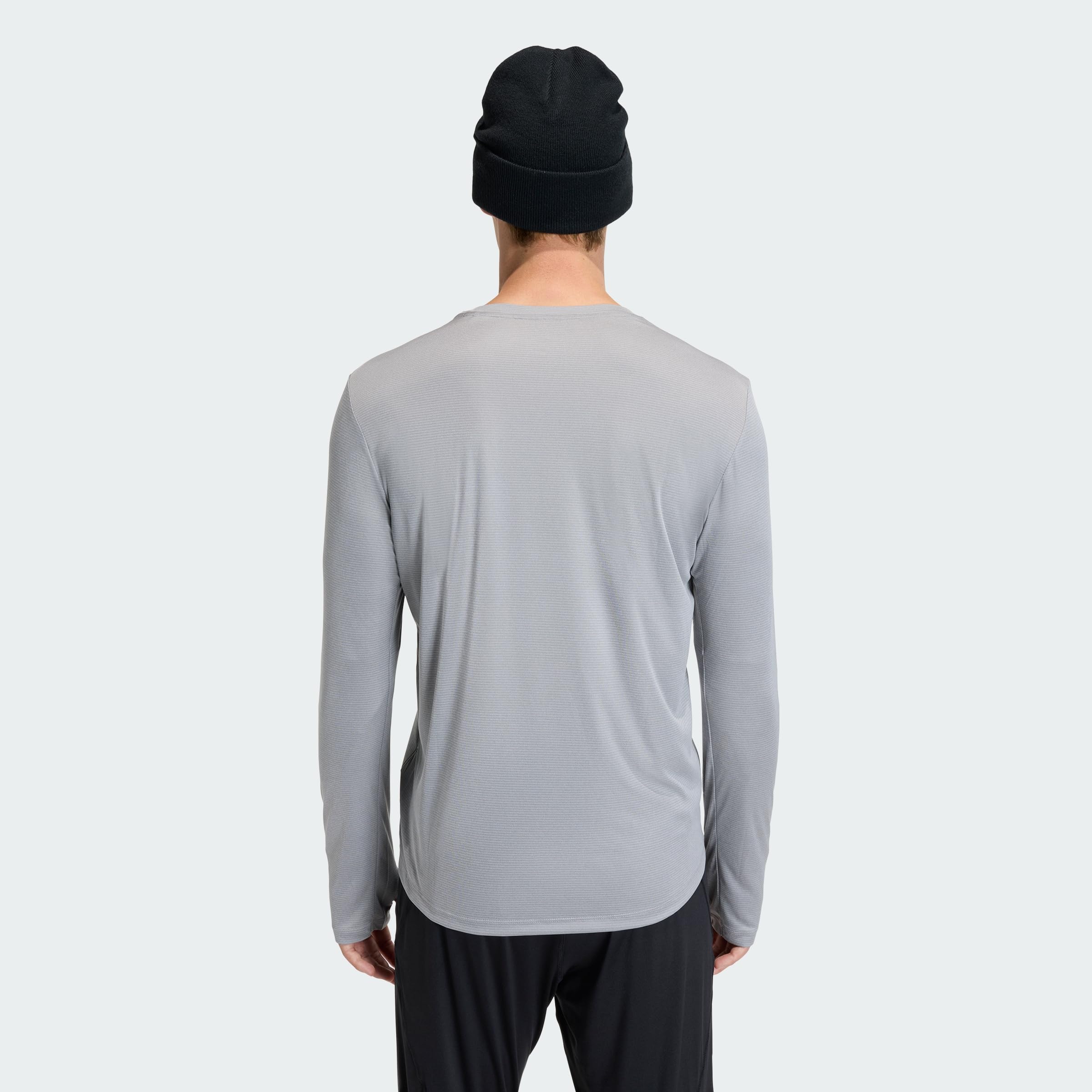 adidas heren adi365 Running Essentials Long Sleeve, medium grey heather, S
