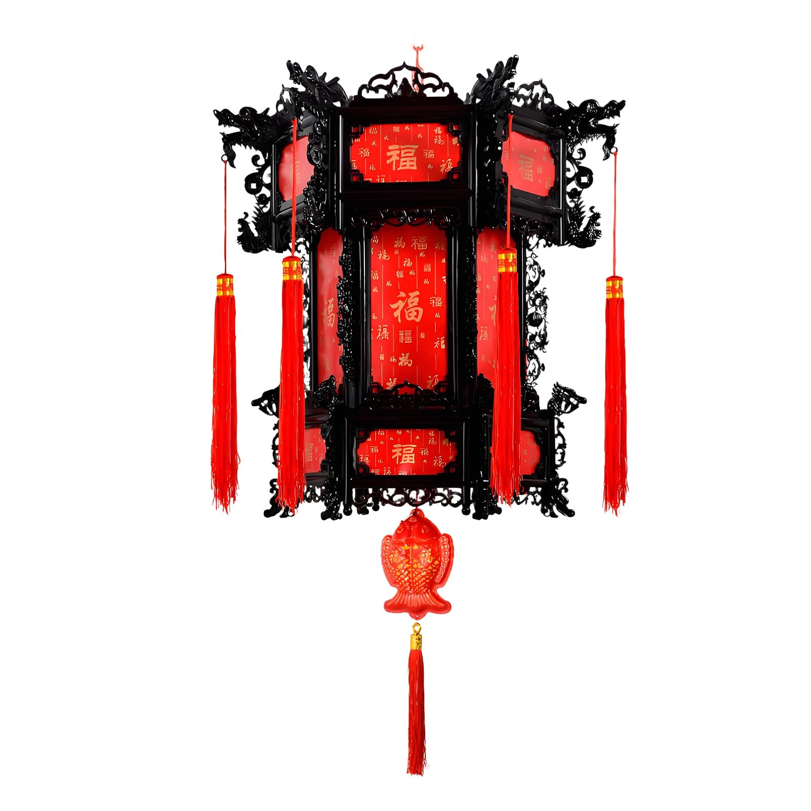 nxjaSDH Red hanging lanterns, Exquisite Chinese Party Decorations, Walking Lanterns with Tassels, Rotatable Palace Lamp for New Year, Spring Festival