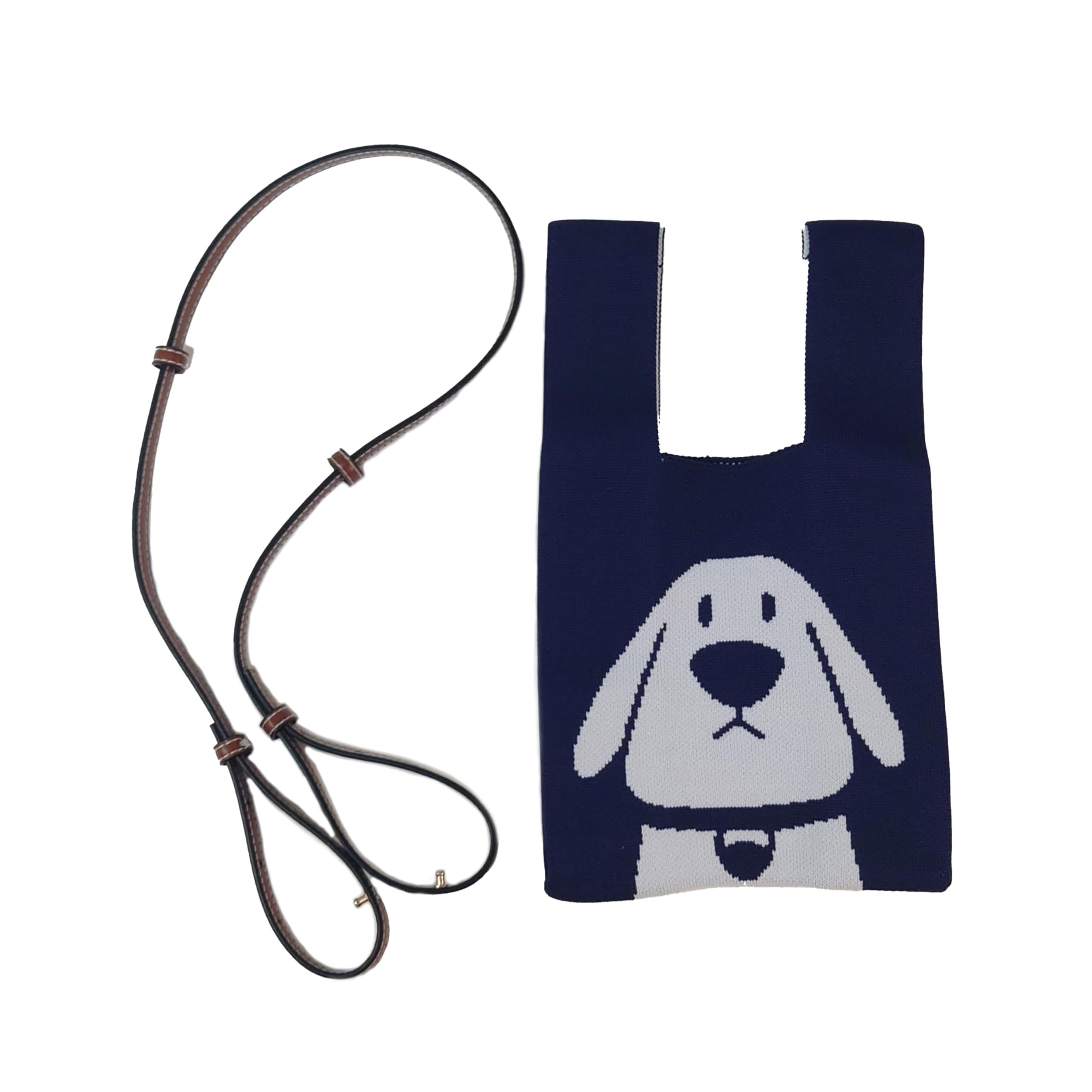 Amazon | [miagolale] ニットバッグ 私のわんこ ショルダー