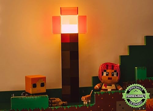 Miniatura 6 de Minecraft Juguetes Antorcha Redstone, lámpara LED de 32 cm, recargable por USB para luz nocturna, disfraz de cosplay, juego de rol, naranja