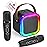 IROO Mini Karaoke Machine for Kids, 2025 TOP Toys Christmas Birthday Gifts Ideas for Girls Ages 4, 5, 6, 7, 8, 9, 10, 12+ Years Old, Portable MP3 Player with 2 Wireless Mics for Party