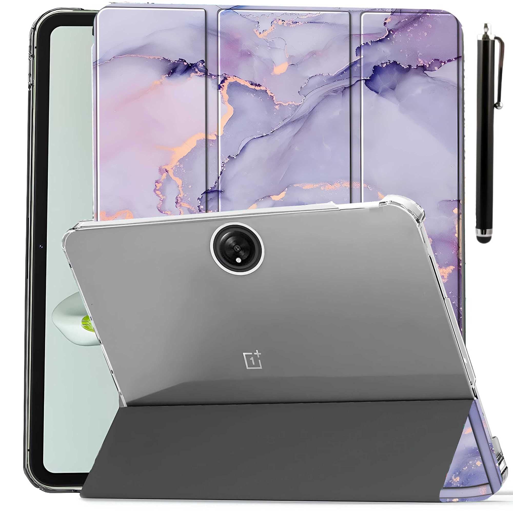 ProElite Cover for OnePlus Pad Go 11.35 inch Case Cover, Transparent Flip Case Cover for OnePlus Pad Go 11.35 inch 2023 with Stylus, Support Auto Sleep Wake, Marble Purple-image-40
