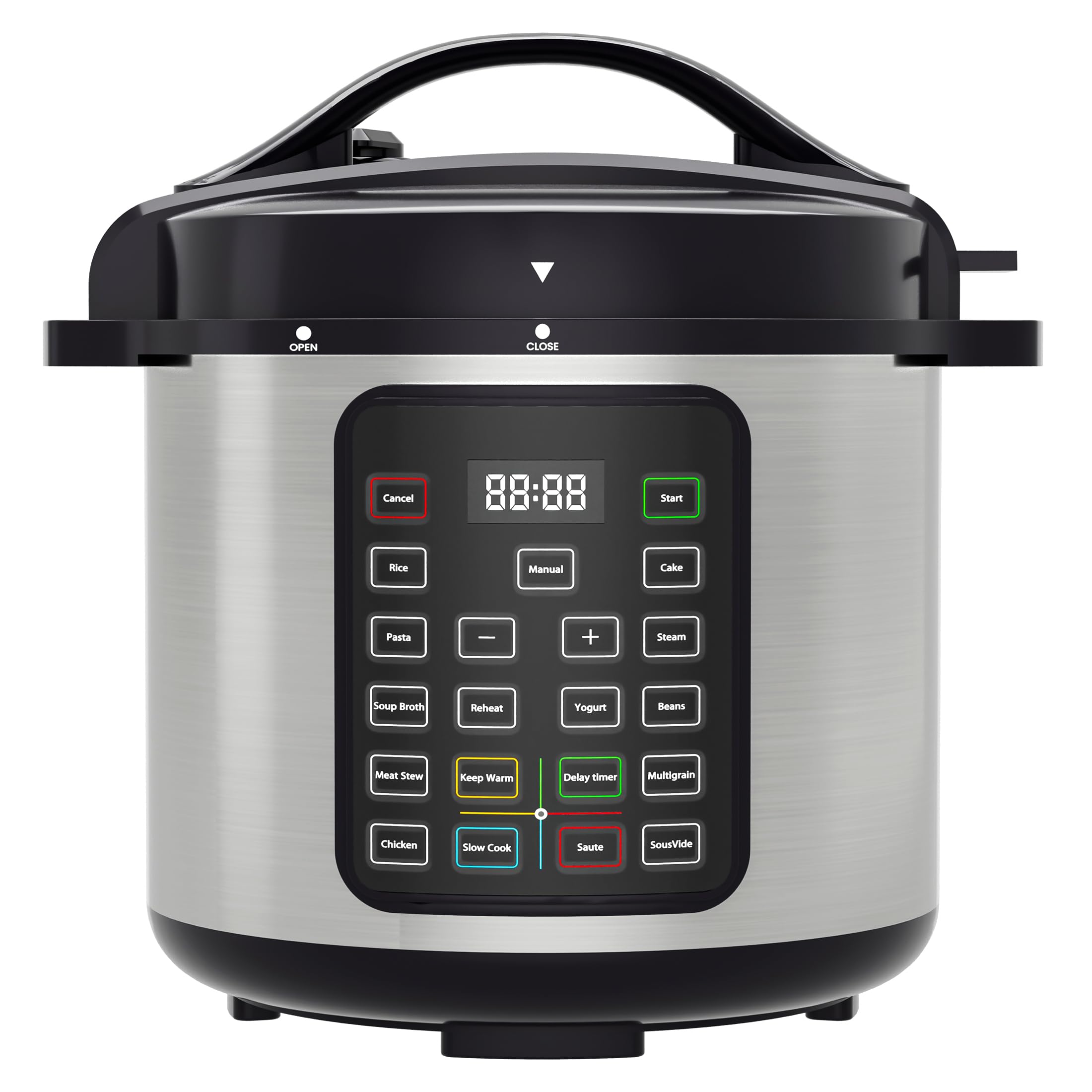 8 Quart Electric Pressure Cooker, Stainless Steel Multi Cooker Pressure, 12-in-1 Slow Cooker for Rice, Meat Stew, Porridge, Multigrain, Steam, Yogurt Maker
