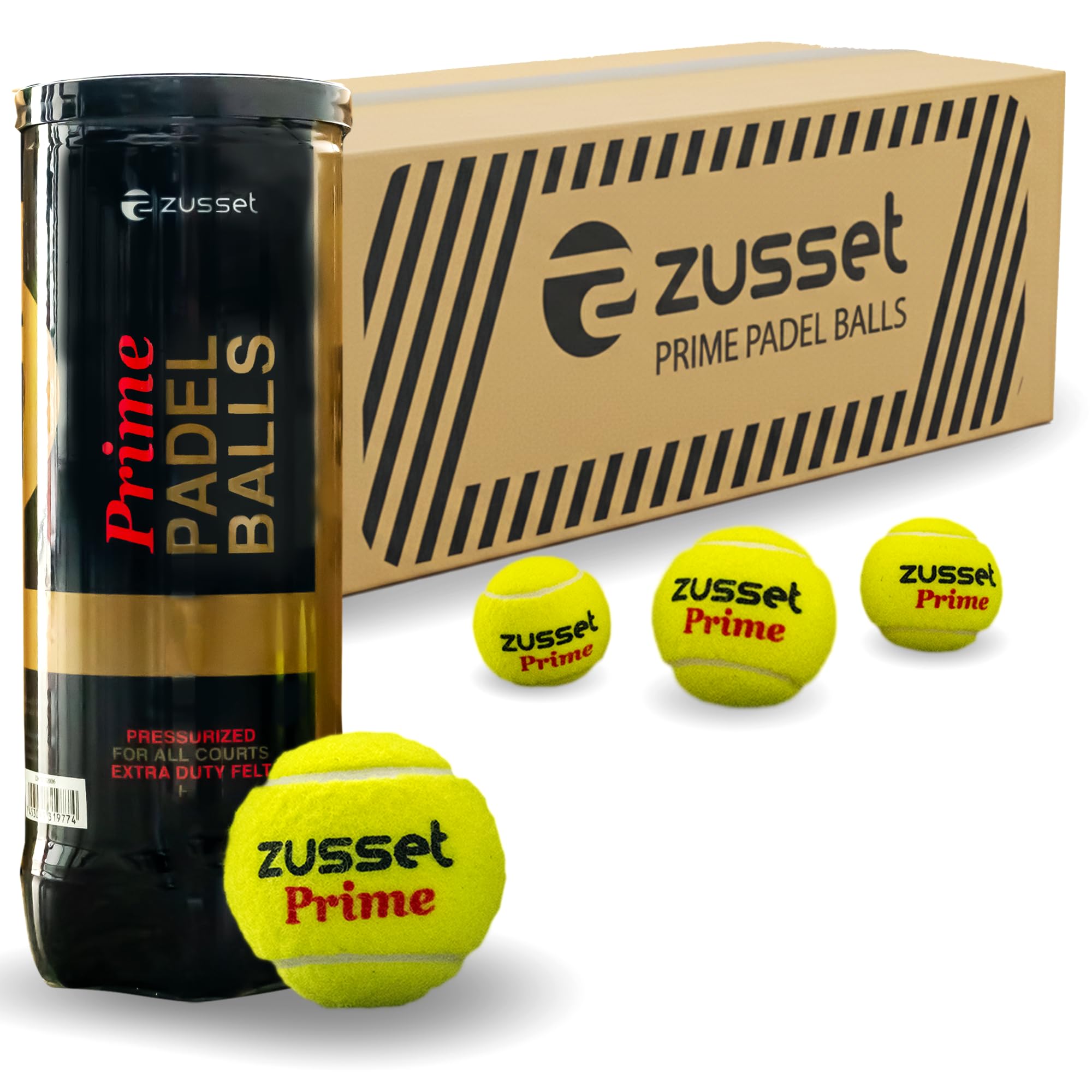 Padel Balls Prime High-Pressure Tournament Padel Ball (1,3,6,40Pack)
