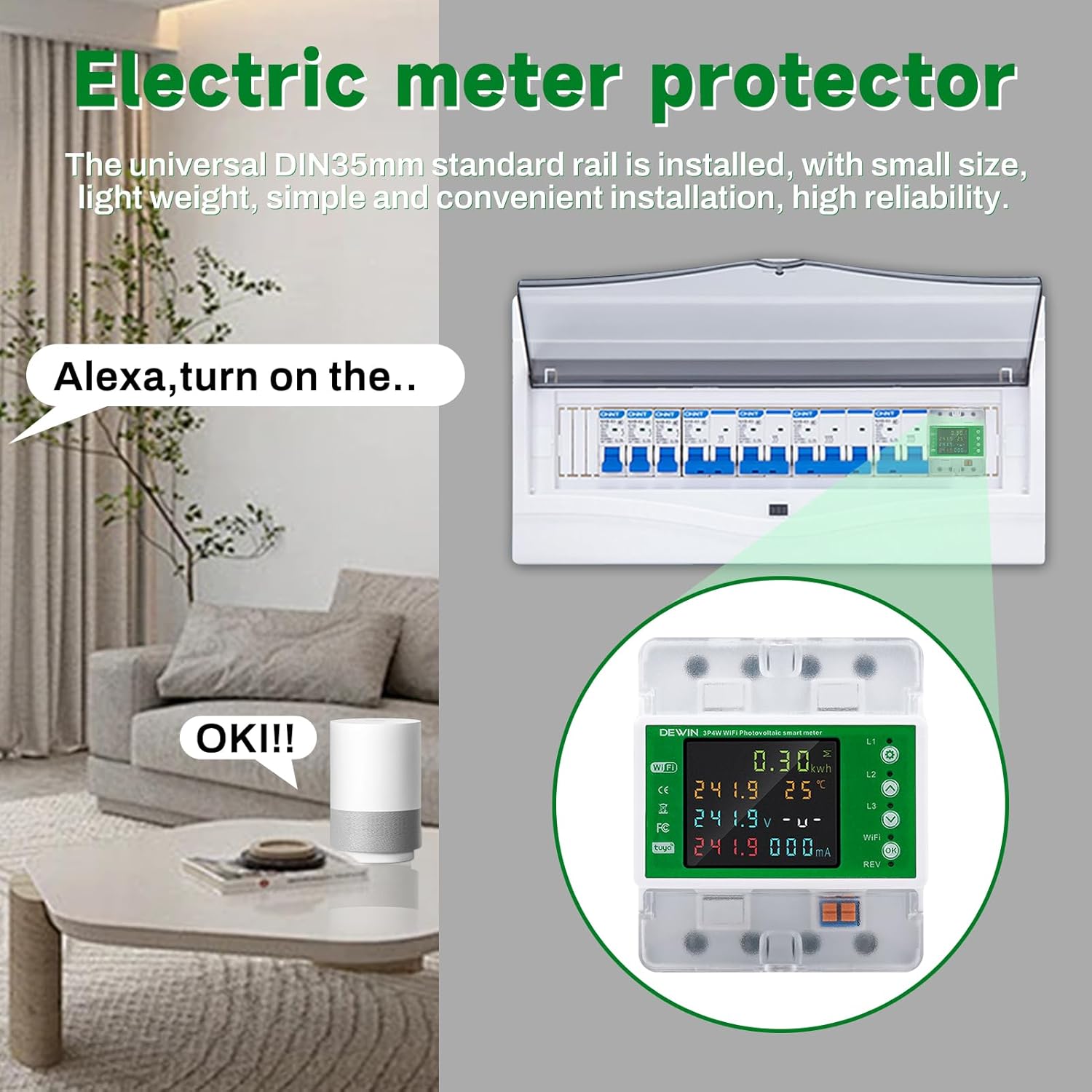 DewinLVD Smart Energy Meter integrated with smart home system (Alexa)