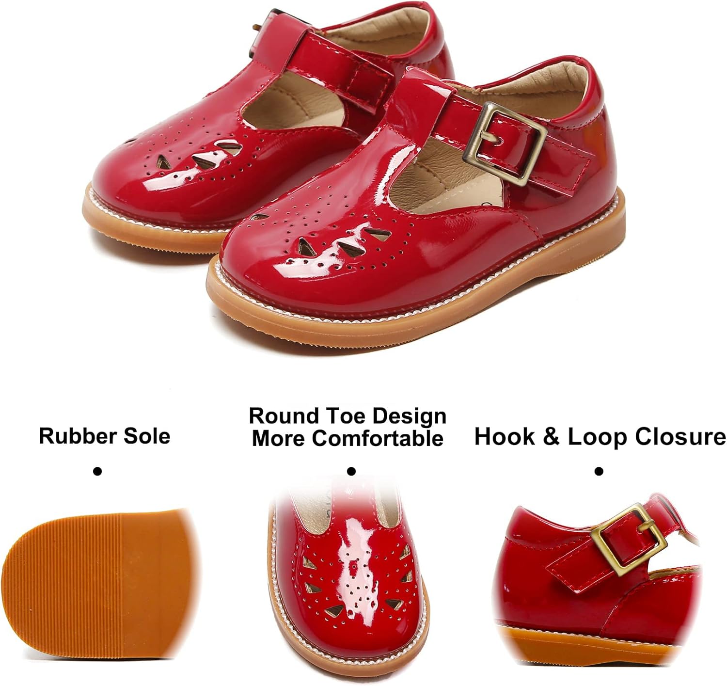 Felix & Flora Toddler Little Girl Mary Jane Dress Shoes - Ballet Flats for Easter Flower Girl Party School Shoes. - Image 4