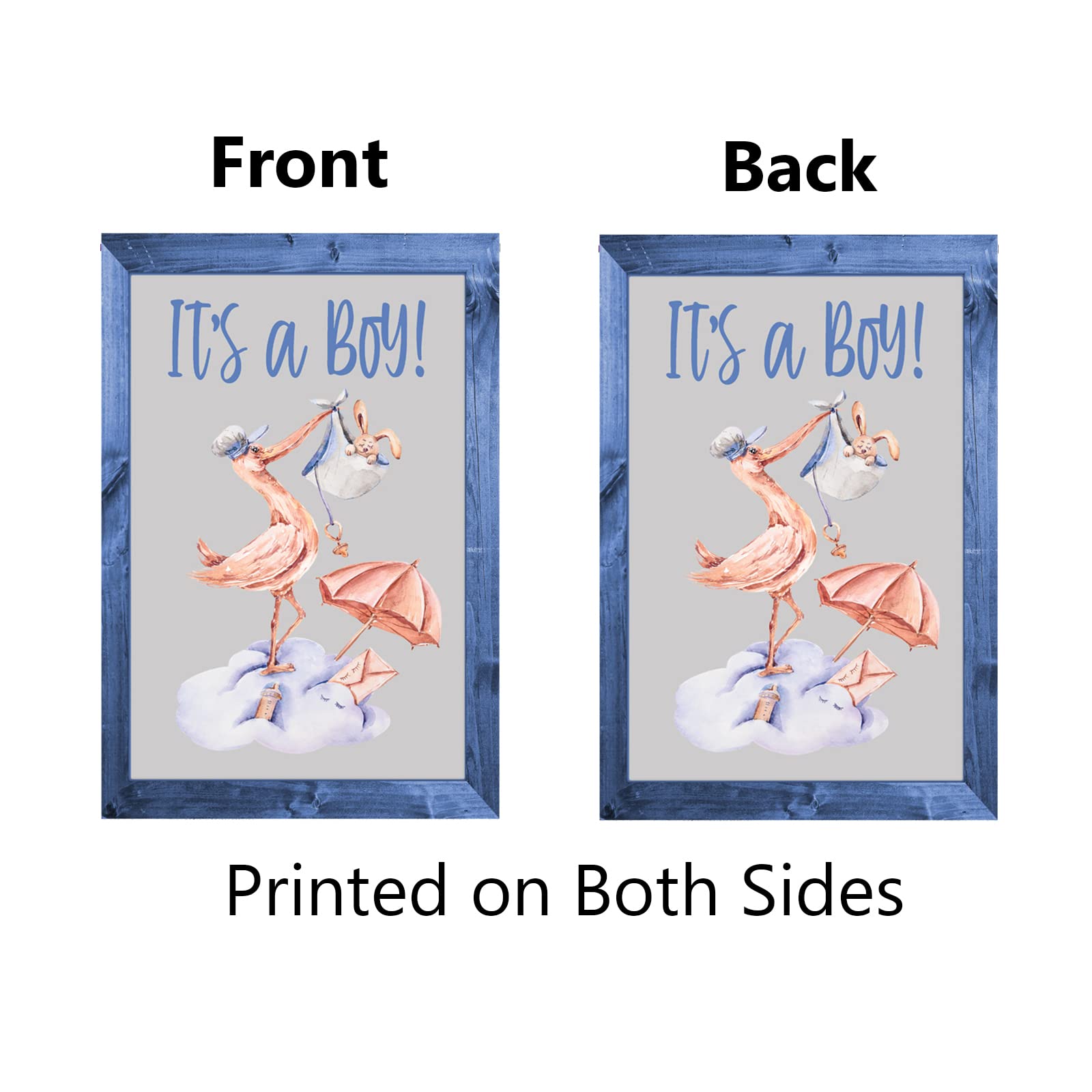 Gartenflagge 'It's A Boy' – Doppelseitig, 30,5x45,7 Cm, Wetterfest Für Babyparty