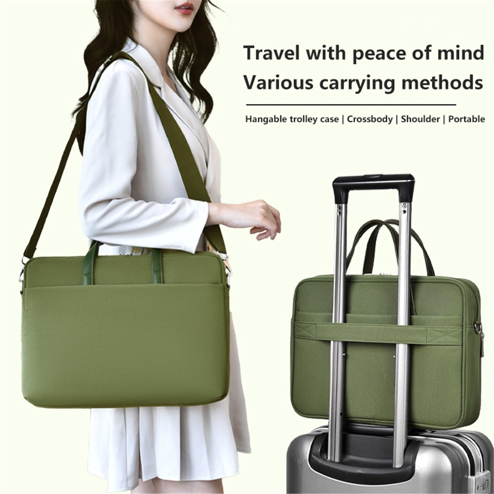 Portare Borsa a tracolla in nylon for laptop, custodia a, for affari, lavoro, ufficio, viaggi, scuola, casual