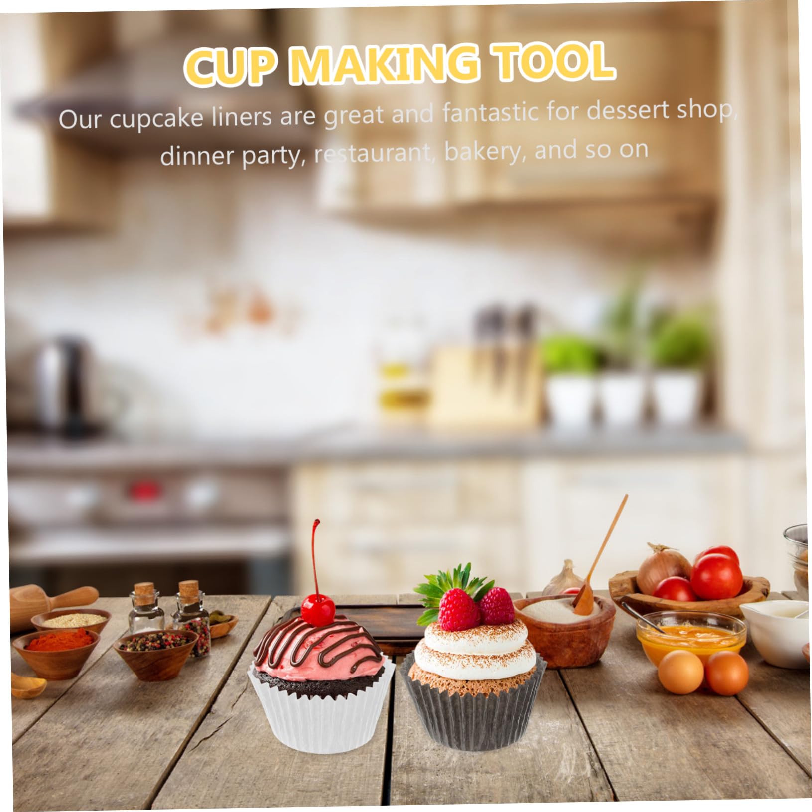 1000 piezas Unidades Grandes de Moldes de Papel para Cupcakes y Muffins Resistentes Olor y Marrones Perfectos para Repostería Fiestas y Postres Fáciles de Almacenar y