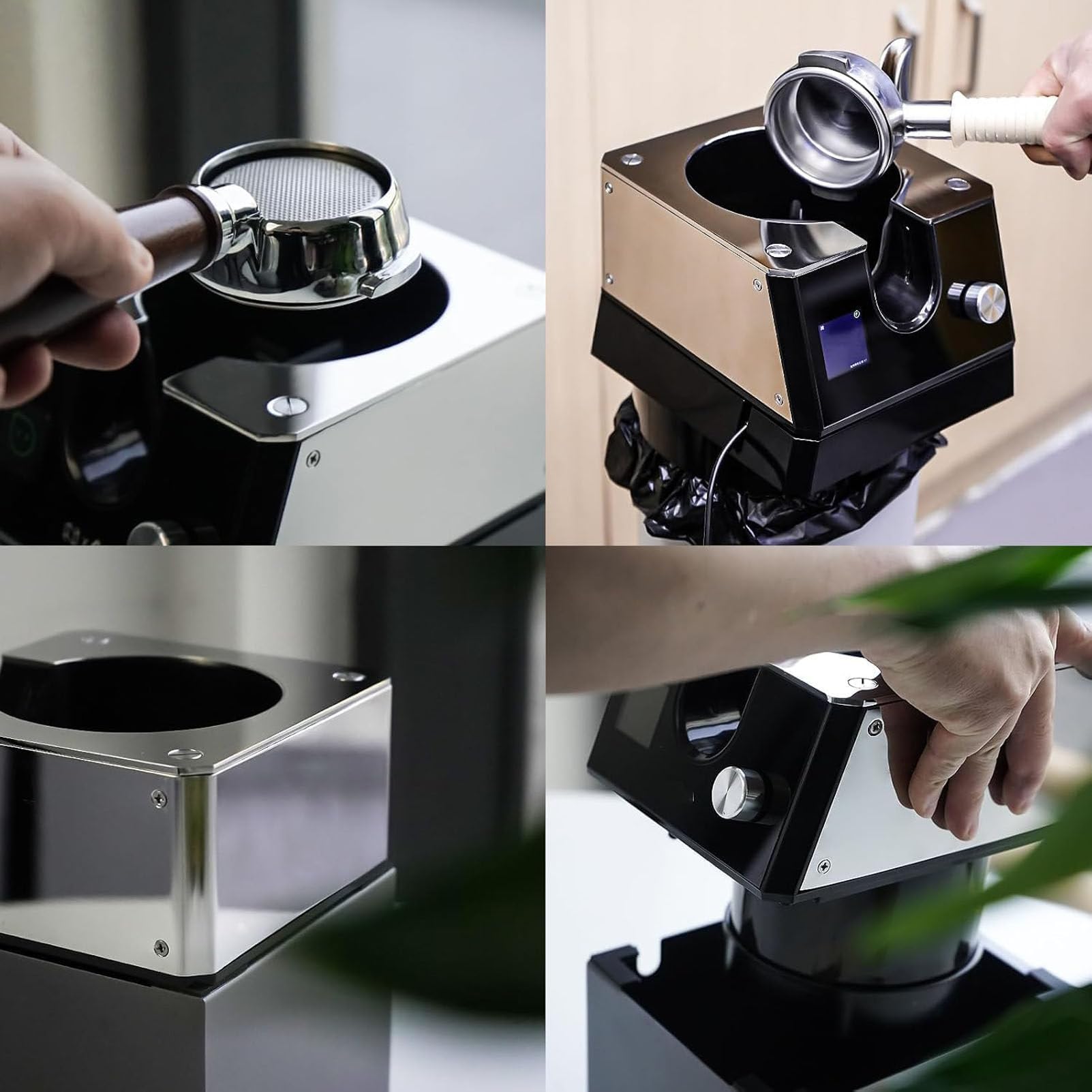 Limpiador automático de Molinillo de café Espresso con Cabezales reemplazables, máquina de Limpieza de portafiltros Segura y fácil para un Flujo de Trabajo de Espresso más rápido 110V