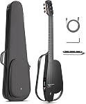 Enya NEXG 2 Guitare Acoustique-Électrique de base Carbon Fibre Guitare de voyage Smart Acustica Guitare électrique pour adultes avec 50W Haut-parleur sans fil, interrupteur de pied et Gigbag(Noir) 50W Haut-parleur sans fil, écran tactile couleur, 20 Présets, Looper, Drum Ma