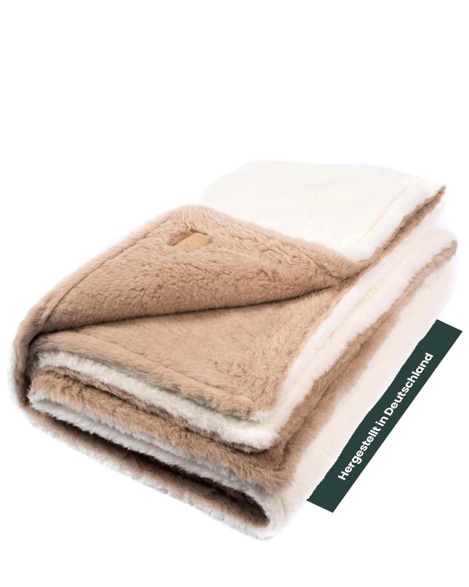 Ritter Decken La Paz Alpakadecke 140 x 220 cm - Creme/Kamel