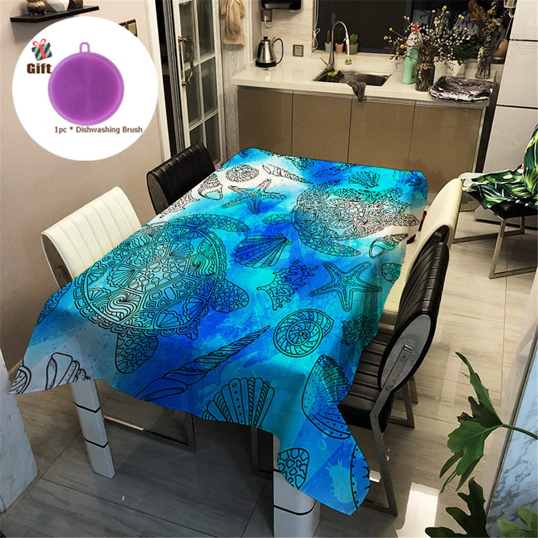 Mantel Antimanchas Rectangular 140x240cm Algodón Jacquard Impermeable Hilo Brillante TILU Oro