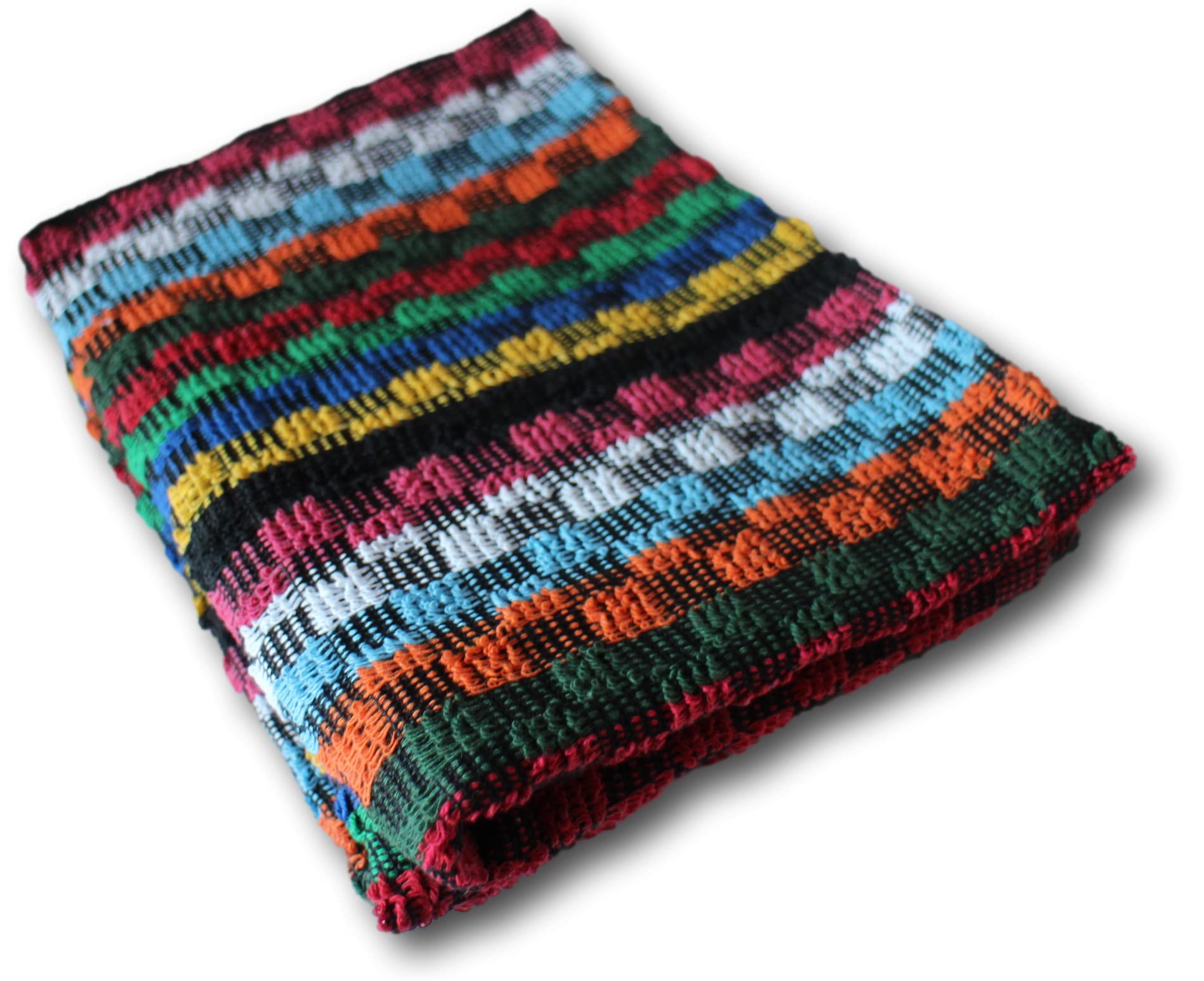 Casa D'Or Pack of 2 Luxury Tea Towels, Multi-Colour Checked Stripy Kitchen Dish Cloth Absorbent and Durable Professional Grade Dish Tea Towels, 45cm x 65cm