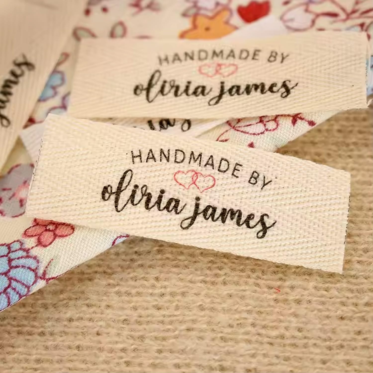 Custom Sewing Labels/Brand Ribbon Labels, Custom Clothing Tags, Personalized Your Text Or Logo Handmade(60x20mm)