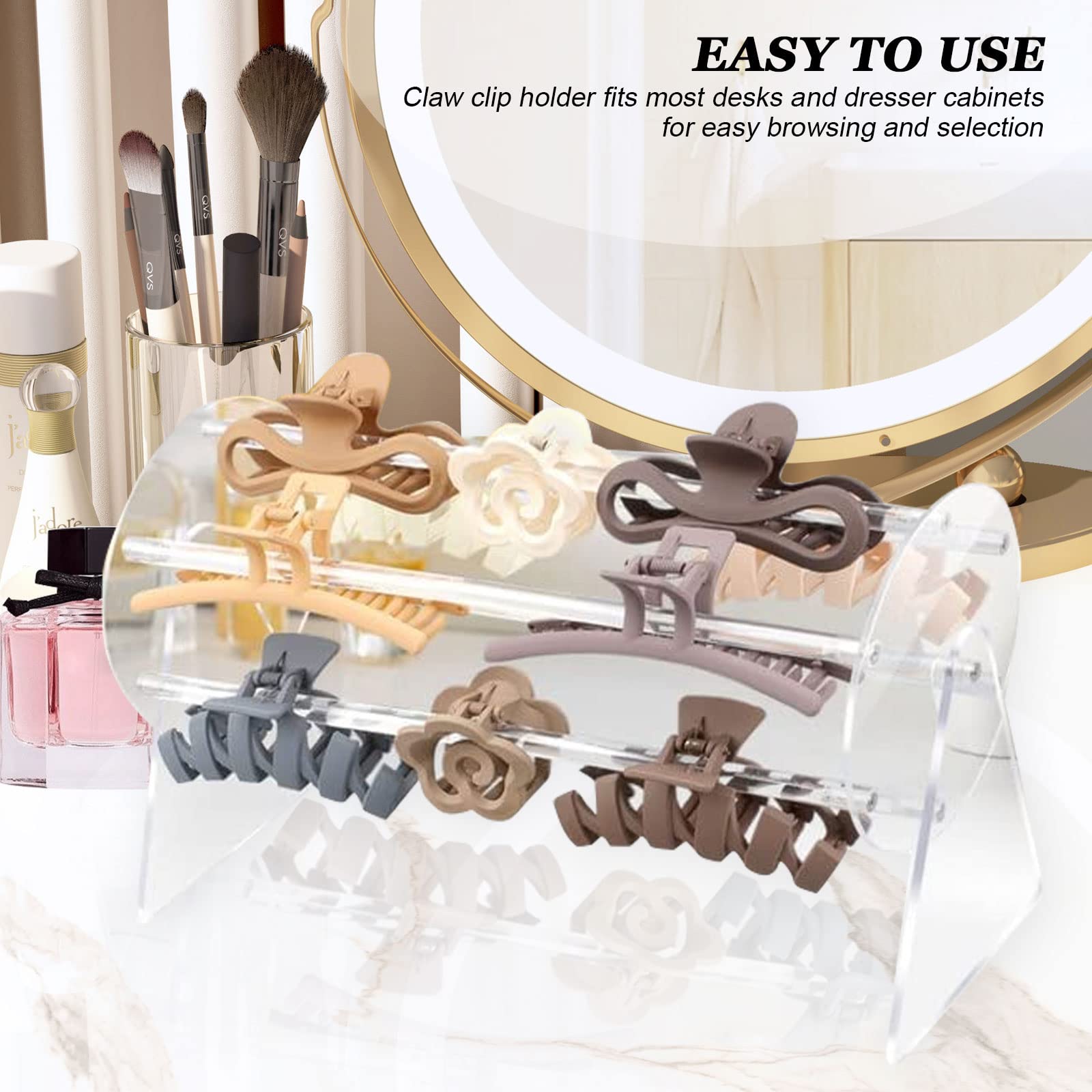 Roterende make-up organizer voor de kaptafel, roterende cosmetica-opslag (2 niveaus