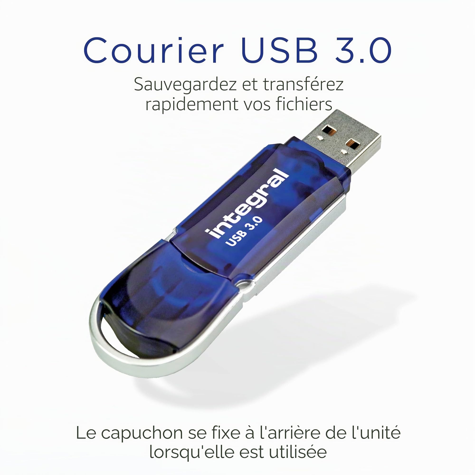 Integral 256GB Clé USB 3.2 Gen 1 Courier Bleu jusqu'à 120MB/s