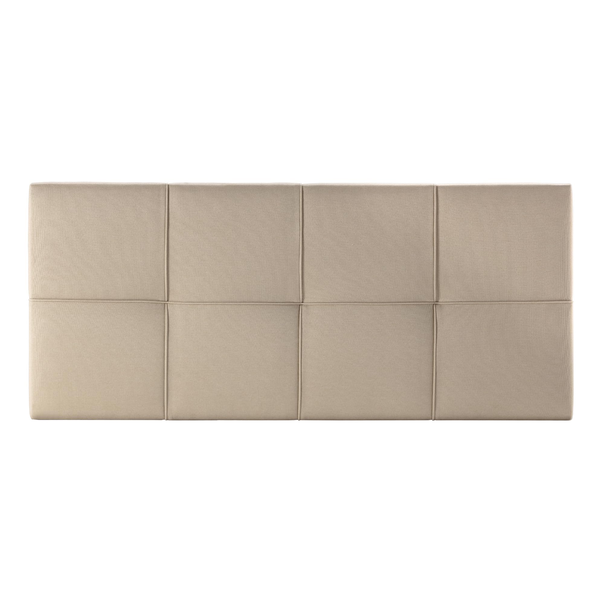 HOMN LIVING Cabecero tapizado Sicilia 150x60 cm Beige, Acolchado con Espuma, 6 cm de Grosor, Incluye herrajes para Colgar