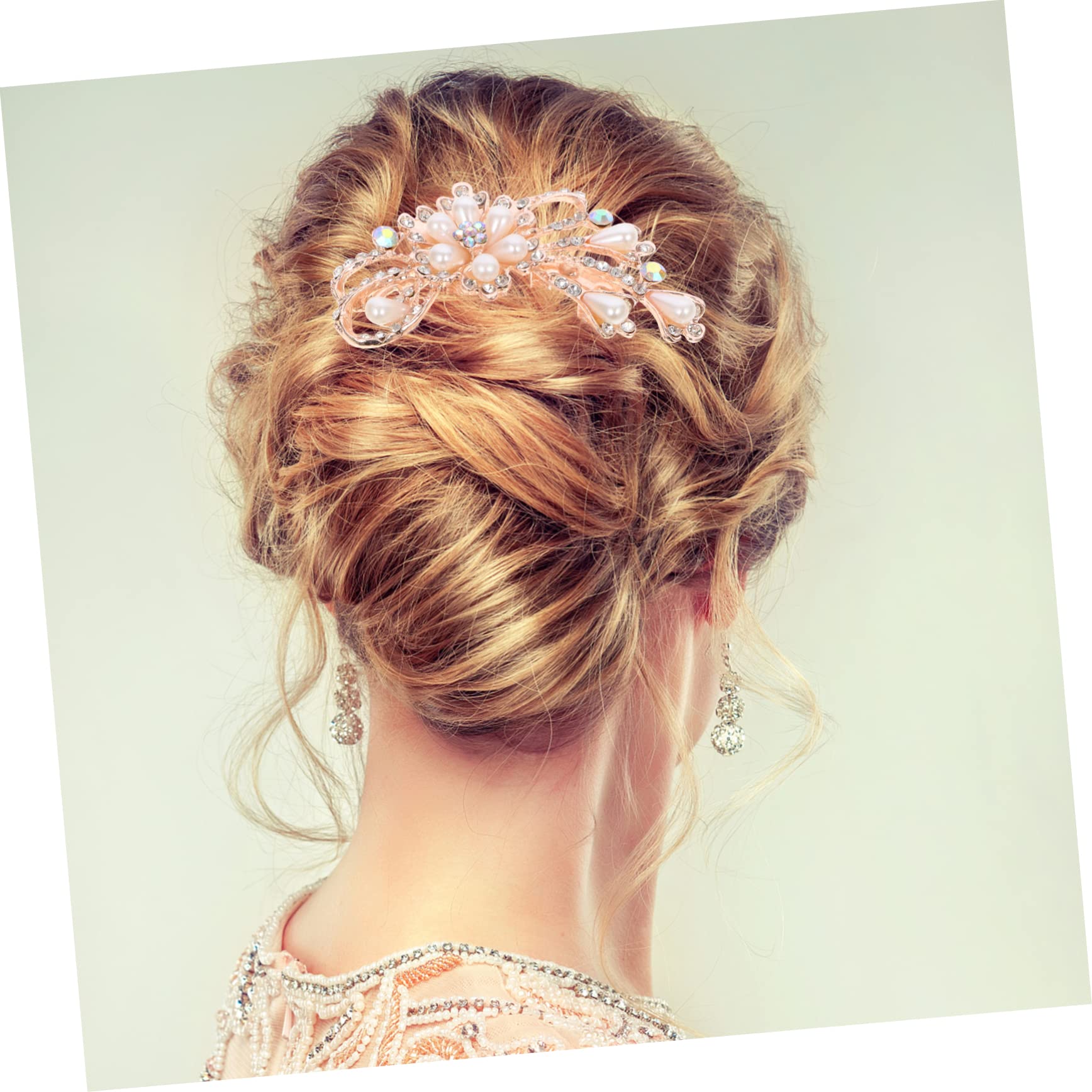 FRCOLOR 4 Set Di Pettini Per Con Strass Per Donne Accessori Per Da Sposa Fermagli Per Da Sposa 2 Pezzi * 4
