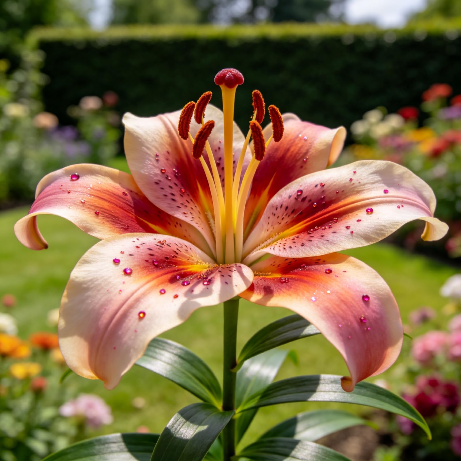 Vornehme Außenflächenverzierung, winterfeste, dauererblühende Lilien mühelos zu setzen-10Rhizome-D