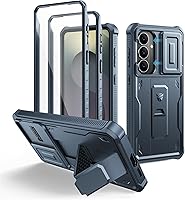 Vista 29 de Dexnor Funda para Samsung Galaxy S24 Plus con cubierta deslizante integrada para cámara, protector de pantalla y soporte, a prueba de golpes, funda