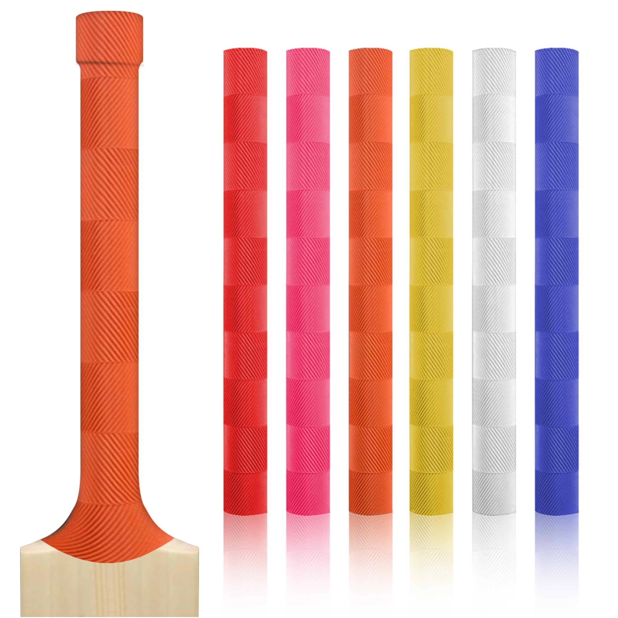 ND Sports Cricket Bat Grips – Premium Rubber Cricket Bat Grip Tape for Maximum Hold & Shock Absorption | 4 Styles | Multi-Color | Pack of 1| Durable Bat Grips Cricket (Chevron, Pack of 5)