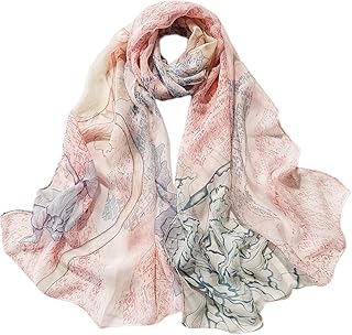 FAIRYGATE Chiffon Retro Schal Damen Leichtes Halstuch Seiden Chiffon Halstuch für Mädchen Frauen Halstuch Kopftuch