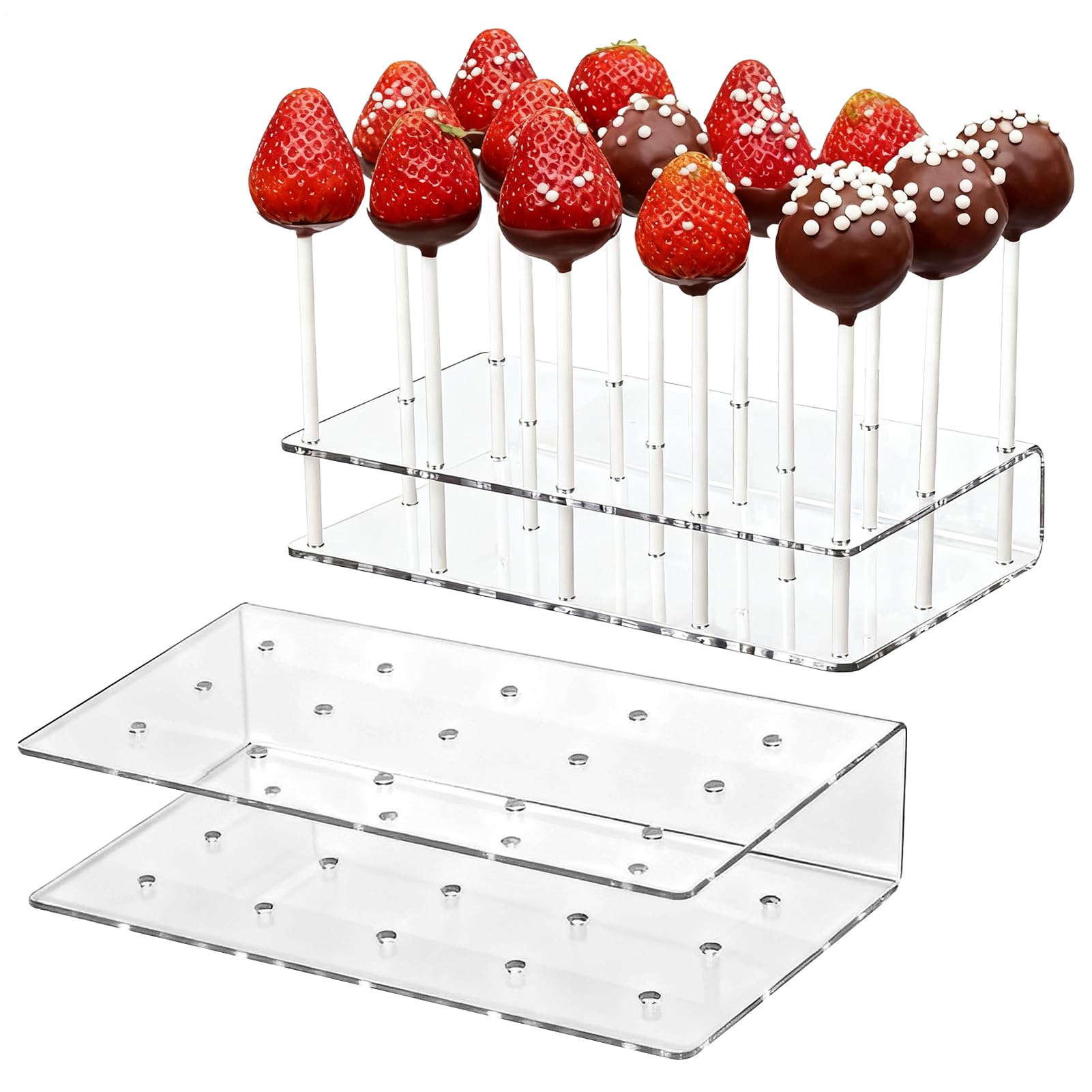 Cake Pop Holder Stand, Acrylic Dessert Table Accessories - Cake Pop Drying Stand,for Birthday Showers Wedding Graduation Holiday Home Bakers Party Planners Family Gatherings