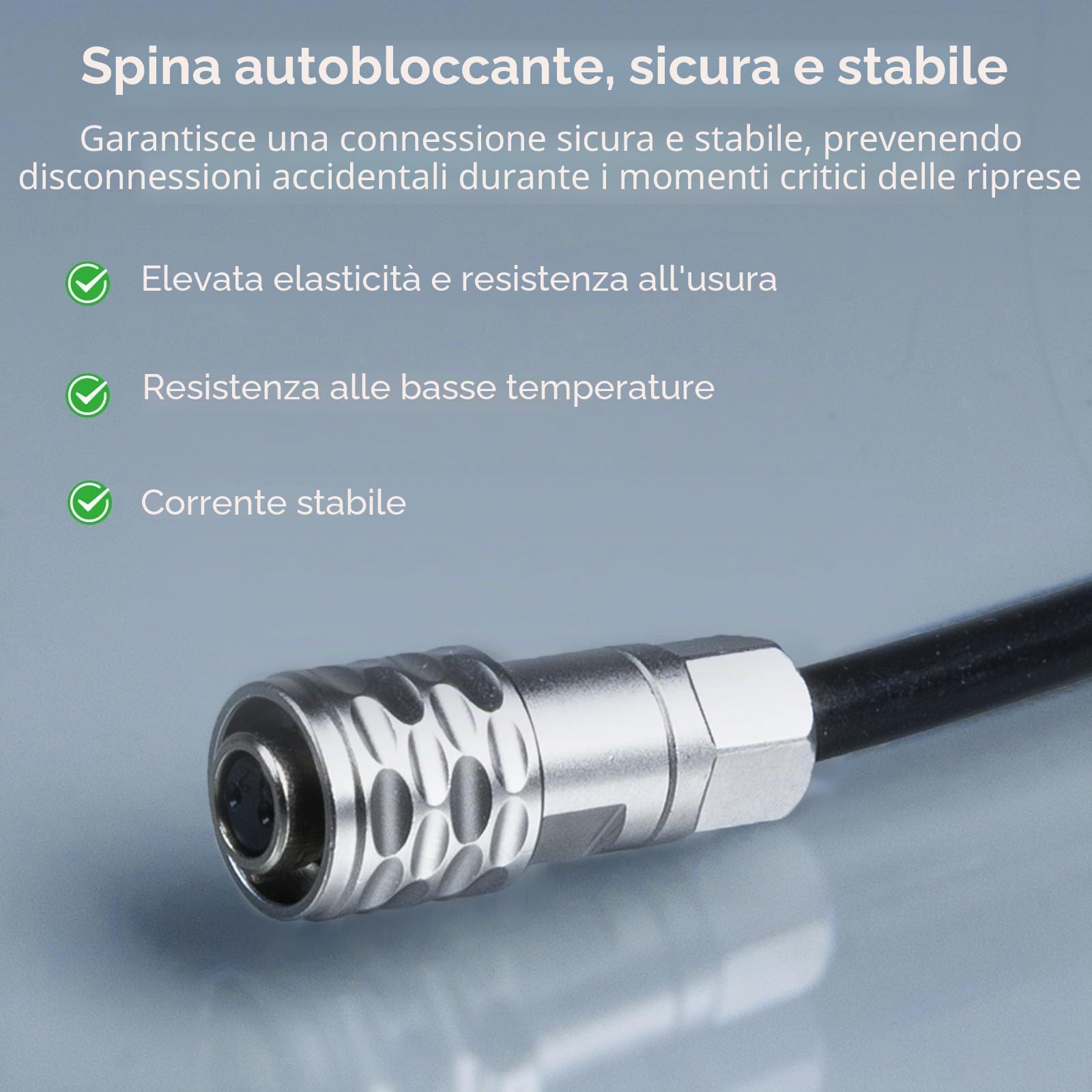 SMALLRIG D-TAP Cavo di Alimentazione a Spirale per Blackmagic Pocket Cinema Camera 4K / 6K per Batteria V Mount/Gold Mount, Weipu SF6 2 pin Femmina a P Tap, Lunghezza 15"-47" - 4761